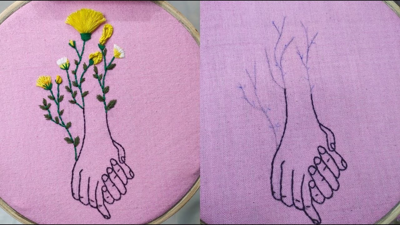 Unique Bestfriend forever Hand embroidery designs | Embroidery for beginners. Woolen sweater design