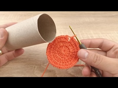 VERY NICE IDEA !????Look what I did with the TOILET PAPER ROLL! CROCHET RECYCLE KNİTTİNG