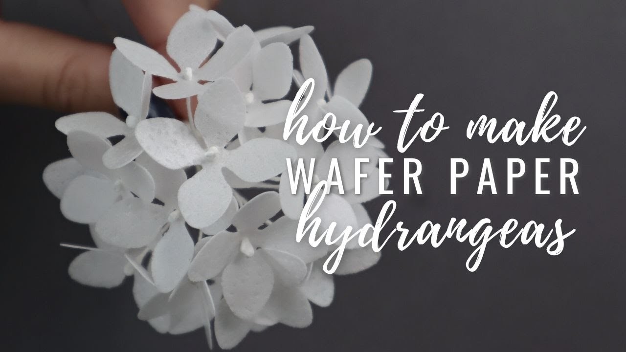 Wafer Paper Hydrangeas for cake decorating | Filler flower tutorial