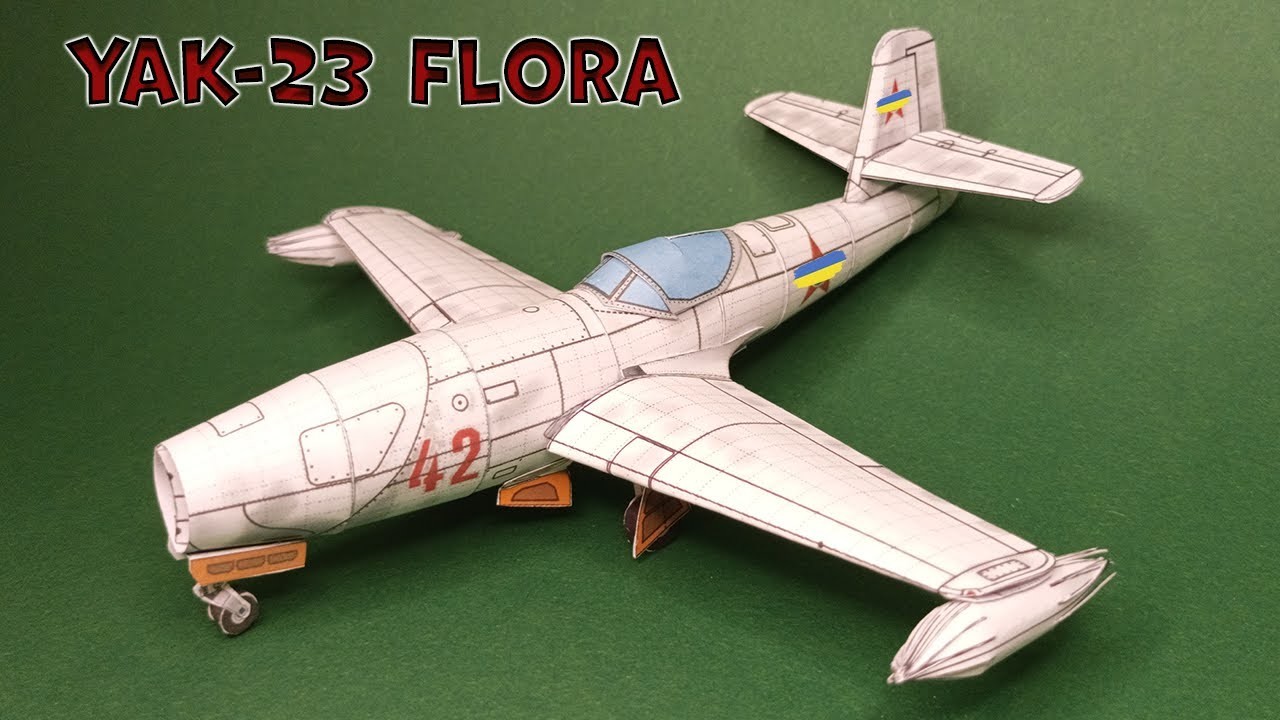 Yak-23 Flora Paper Model | How to Make a Paper Airplane Model | Paper Craft | Paper Yak-23 DIY