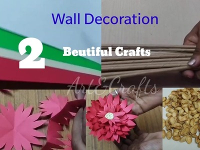 2 Wall Decoration Paper Crafts Idia #craft #design#ytvideo #idea #diy  #youtubevideo#trending