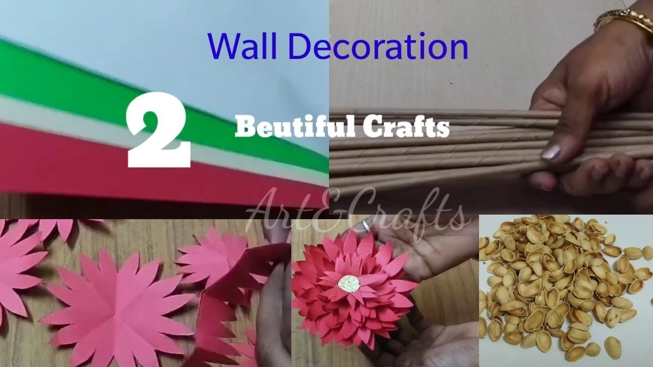 2 Wall Decoration Paper Crafts Idia #craft #design#ytvideo #idea #diy  #youtubevideo#trending
