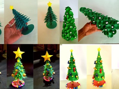 ????????4easy way to make christmas tree with colour paper.attractive christmas decorations. diy tree