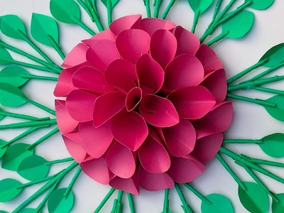 Beautiful Flower Wall Hanging. Paper Craft For Home Decoration. Paper Wall Mate. DIY Wall Decor