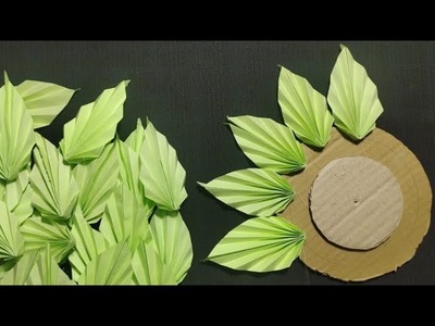 Beautiful Green Paper Wall Hanging Craft. Paper Craft For Home Decoration. Paper Wall Mate. DIY