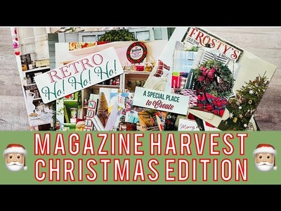 Christmas Magazine Harvest • I’m a train wreck • #gluebook #magazineharvest #christmas #crafts