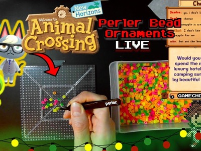 Crafting Animal Crossing Perler Bead Ornaments LIVE (Part 2)