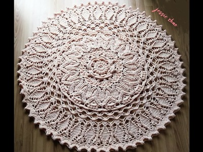 Crochet home rug #82 easy pattern.crochet mandala.mandala de crochê.мандала крючком.크로셰 만다라.钩针曼陀罗