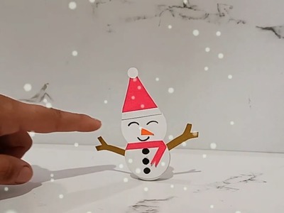 Cute snowman paper craft | Christmas Decoration 2023 | How to make paper snowman DIY christmas