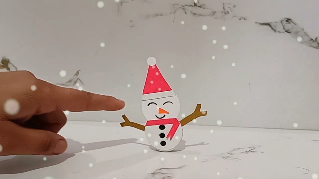 Cute snowman paper craft | Christmas Decoration 2023 | How to make paper snowman DIY christmas