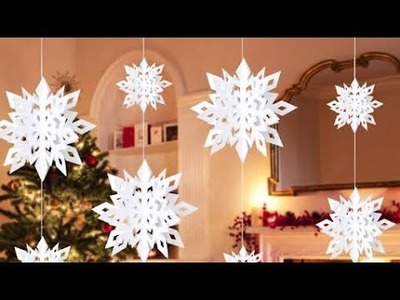 Different Kirigami Snowflake Cutting Ideas For christmas | Paper christmas ornaments