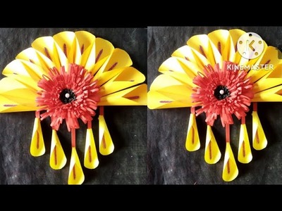 Diy Simple Home Decor.Wall Decoration Hanging Flower.Paper Craft Ideas.Paper Craft For  Home decor