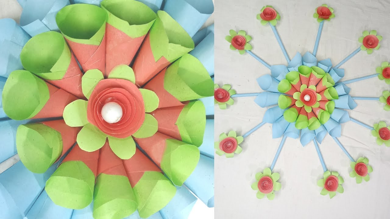 Easy and Quick Paper wall Hanging Ideas. Paper Craft for Home Decoration. Paper flowers. DIY