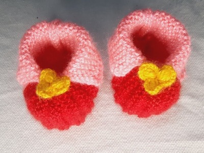 Easy knitting woolen baby shoes,booties,socks,slippers woolen juti @SunlightCraft