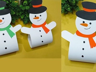 Easy Paper Snowman | Christmas Paper Craft 2023 | Christmas Craft for Kids