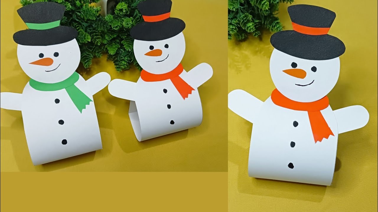 Easy Paper Snowman | Christmas Paper Craft 2023 | Christmas Craft for Kids