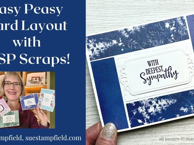 Easy Peasy Card Layout: Perfect For Scraps of Designer Paper