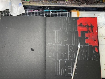 Free art journal Class : light up the Christmas tree- part 2