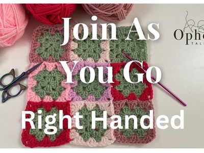 How To Do The JOIN AS YOU GO For Right-Handed Crochet. Ophelia Talks Crochet