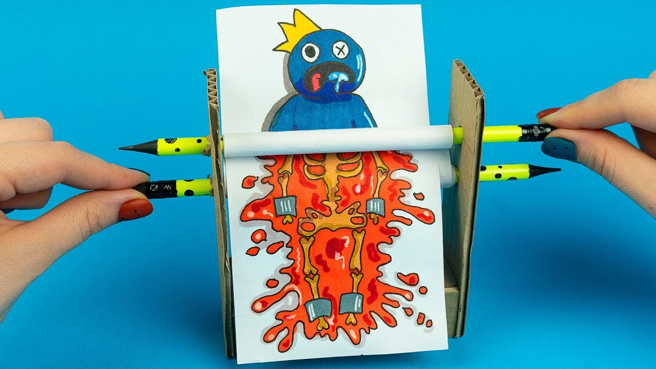 HOW TO DRAW RAINBOW FRIENDS BLUE PAPER CRAFTS & ARTS FROM ROBLOX