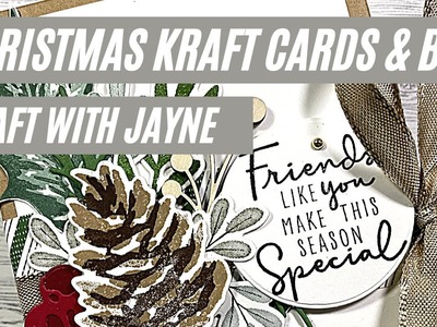 How to make a Christmas Kraft Gift Box and Cards | Craft with Jayne | Stampin Up!