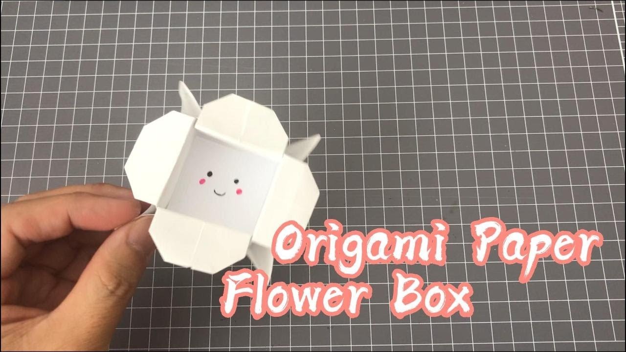 How to make an Origami Flower Box, DIY Paper Crafts