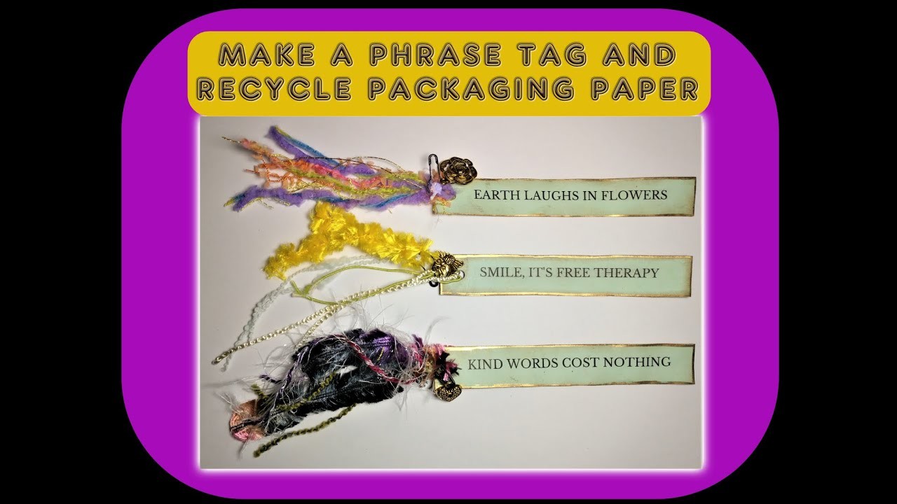 How to Make Journaling Phrase Tags with Recycled Packaging Paper