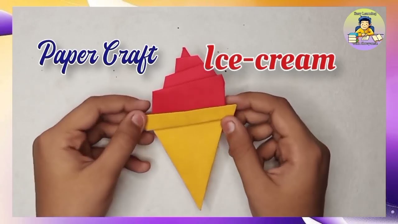 How to make Paper Icecream.Paper Craft.Paper Icecream.Origami.Icecream.Easy Paper Craft.Easy Craft