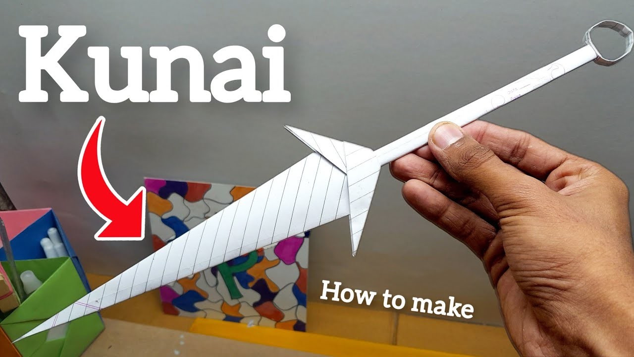 How to make Paper Kunai - SHURIKEN | Paper Ki Kunai Kaise Banaen | Origami Ninja Kunai