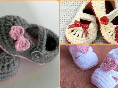 Latest and gorgeous crochet baby shoes free patterns ideas in winter season