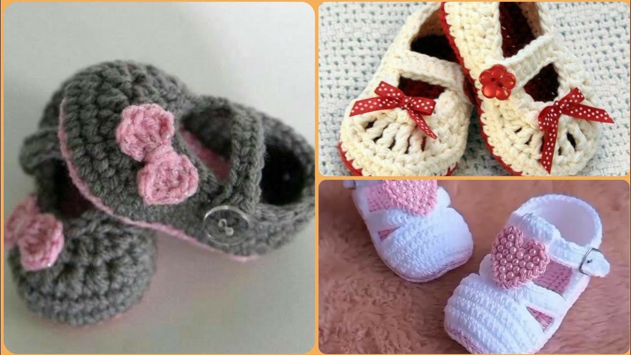 Latest and gorgeous crochet baby shoes free patterns ideas in winter season