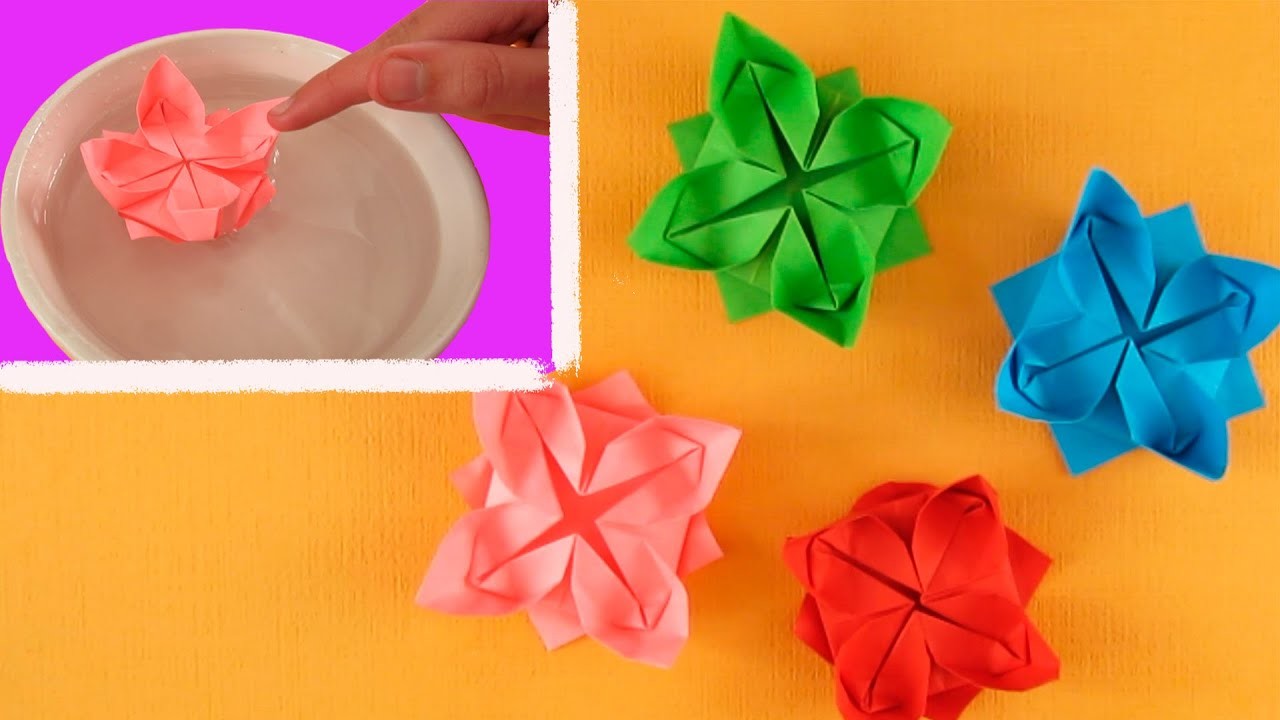 Origami paper flower. Edelweiss origami. paper crafts