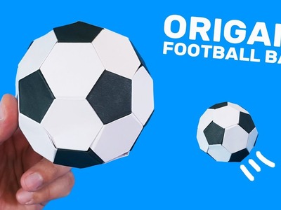 Origami Soccer Ball - Black - White. Easy paper craft - football ball. Funny Moving PAPER TOYS
