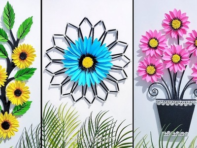 Paper craft for home decor | Unique wall hanging craft | Paper flower wall decor | Diy Room decor