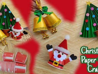 Paper cup christmas craft for kids.christmas crafts with paper cup.coffee cup christmas ornament