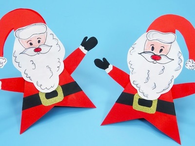 Paper santa claus - Christmas paper crafts 2023