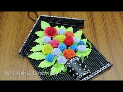 Paper Wall Hanging - Paper Craft For Home Decoration - Paper Flower Wall Hanging