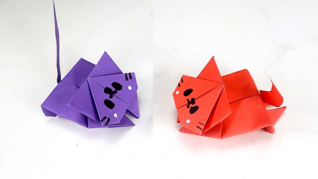 Small Paper Cat | Origami Paper Cat | Cat Paper Making | Cat Paper Crafts