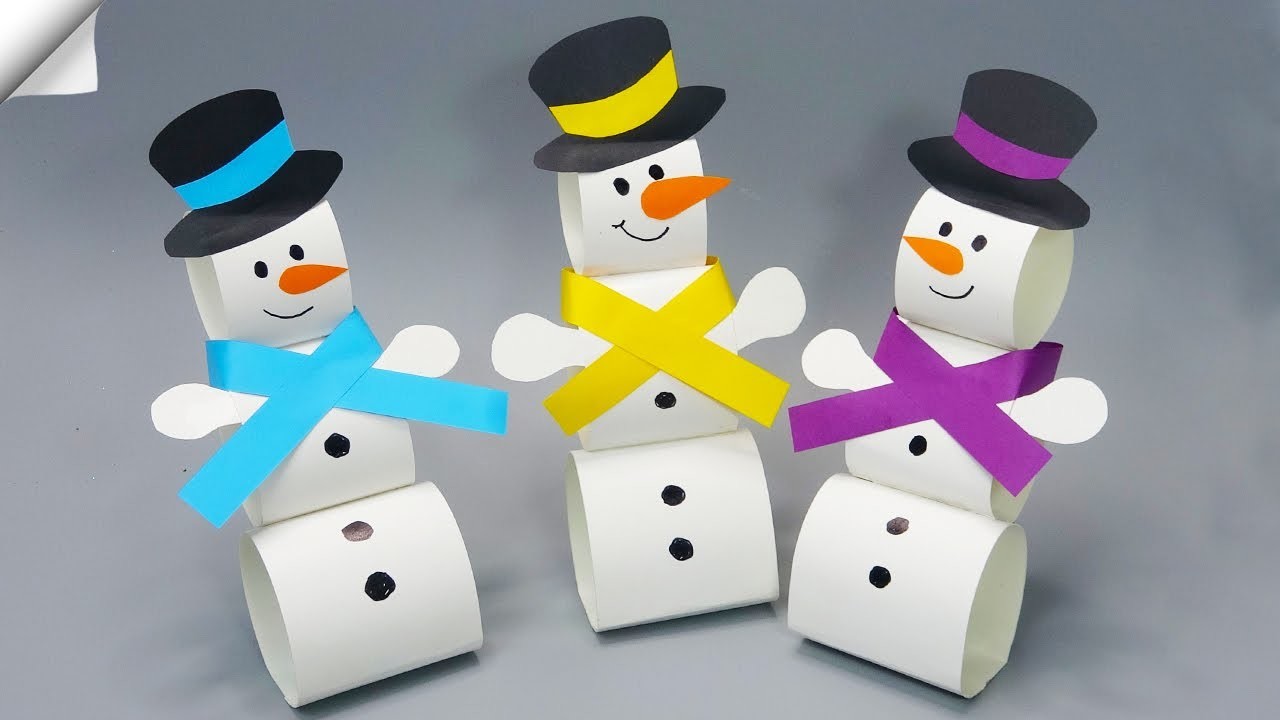 Snowman paper | Christmas paper crafts 2023