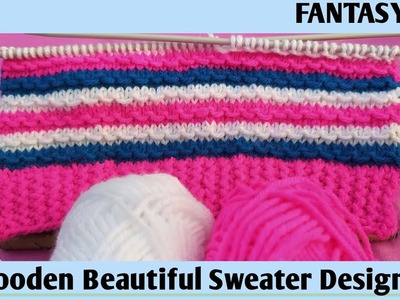 Very beautiful and easy new knitting stitch pattern for sweater. cardigan By FANTASY_ 99
