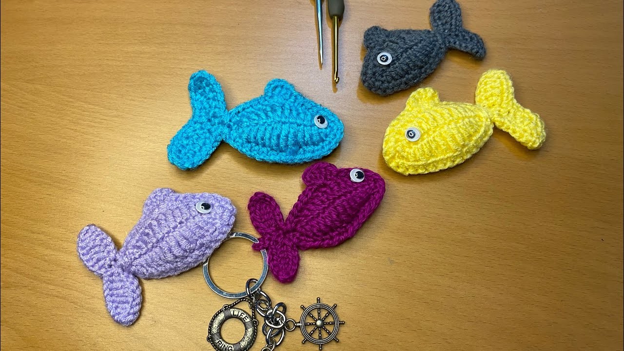 Wow!!????  Everyone big or small, will love this Crochet Keychain büyük küçük herkes bayılacak fish ????