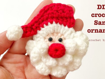 153. DIY crochet Santa ornament | Hướng dẫn móc hình ông già Noel trang trí Giáng sinh | by changmy