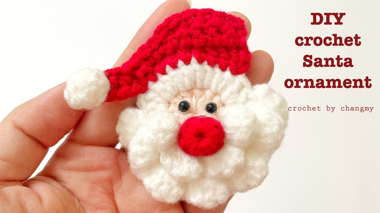 153. DIY crochet Santa ornament | Hướng dẫn móc hình ông già Noel trang trí Giáng sinh | by changmy