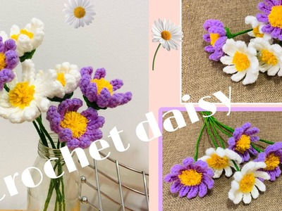 BP-Móc hoa cúc hoạ mi| Crochet flower daisy subtitle #crochettutorial #crochetdaisy