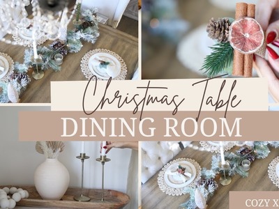 DECORATE WITH ME | CHRISTMAS DINING ROOM 2022 | TABLESCAPE IDEAS | CHRISTMAS HOME DECOR