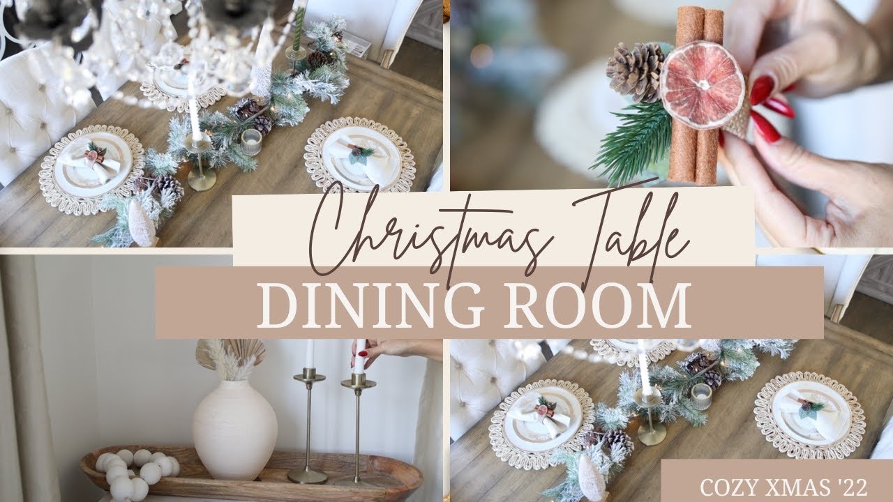 DECORATE WITH ME | CHRISTMAS DINING ROOM 2022 | TABLESCAPE IDEAS | CHRISTMAS HOME DECOR