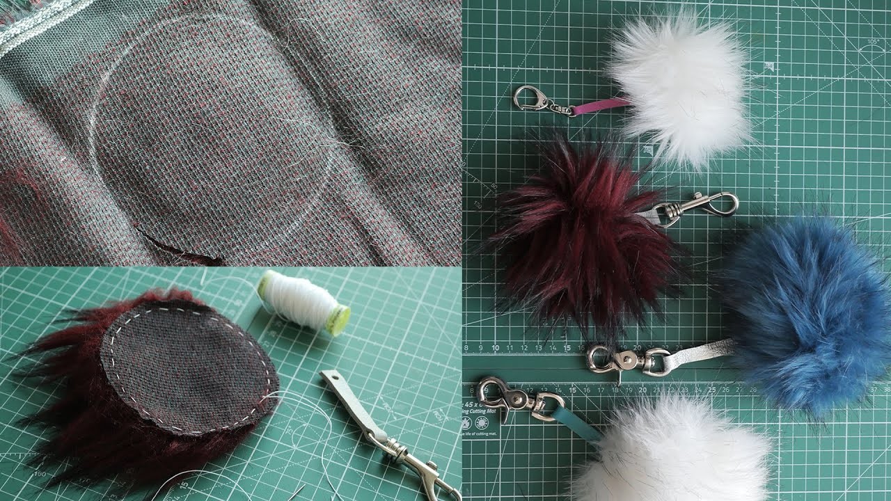 DIY Gifts: Plush Pom Pom Key Chain Using Faux Fur