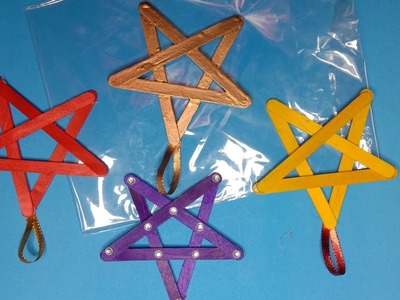DIY Popsicle Star Ornament. Very Easy to Make #diy #christmascraft edition09 @BH