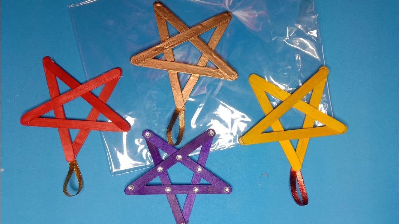 DIY Popsicle Star Ornament. Very Easy to Make #diy #christmascraft edition09 @BH