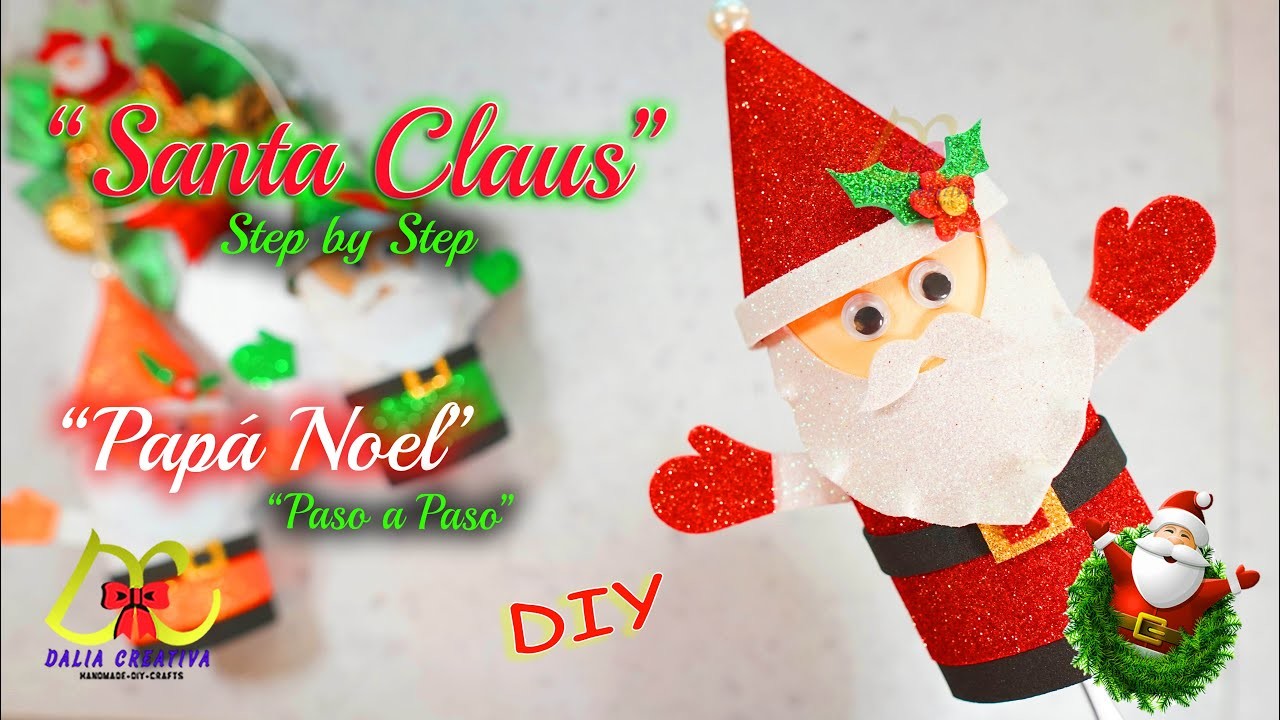 DIY Santa Claus. Christmas Decorations #christmasdecorations #santaclausmaking #papanoel #diycrafts